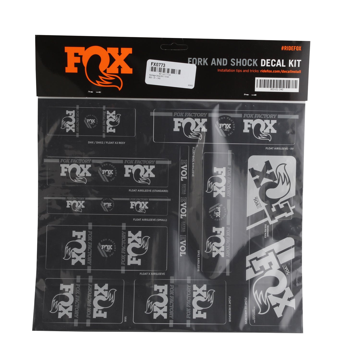 Fox Heritage Decal Kit