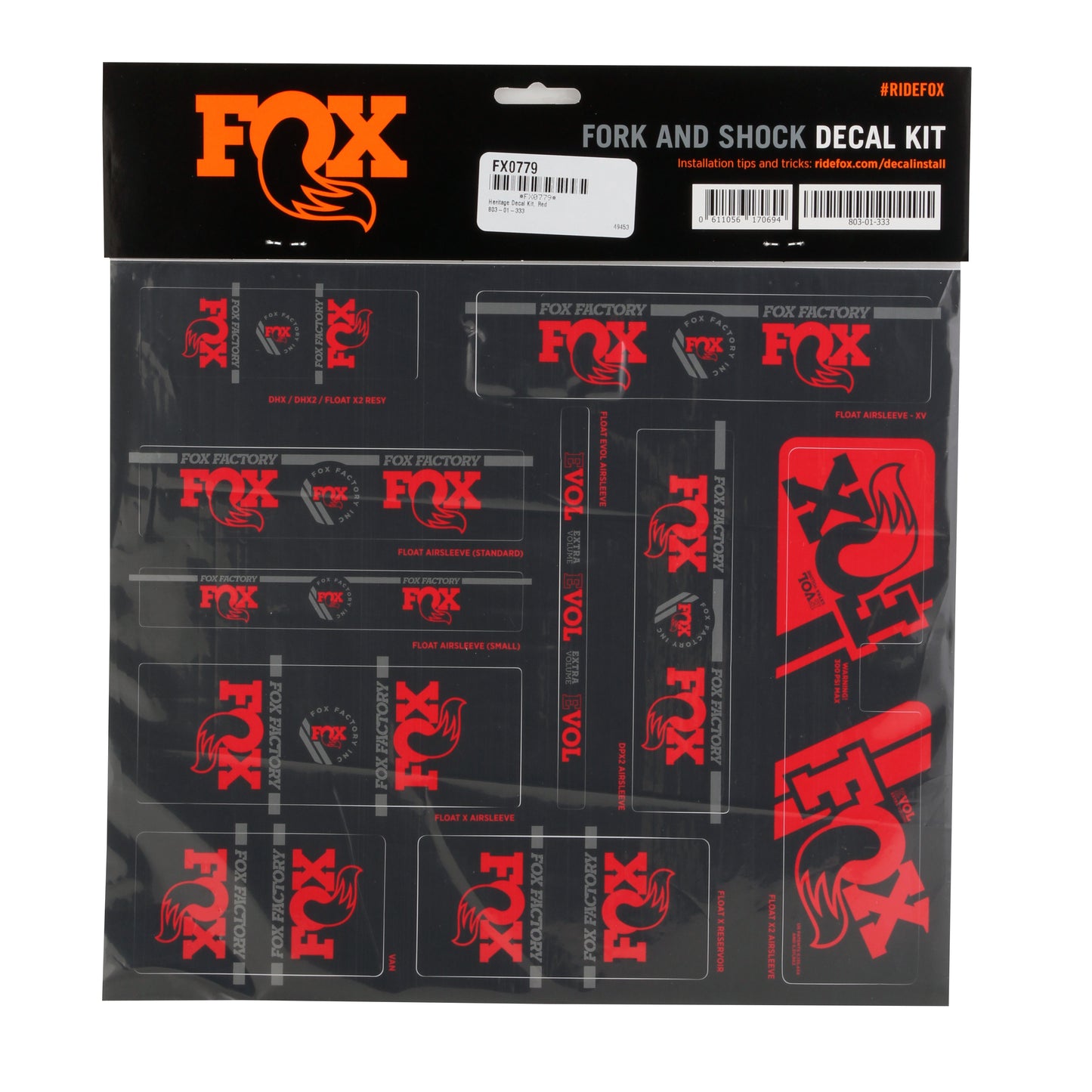 Fox Heritage Decal Kit