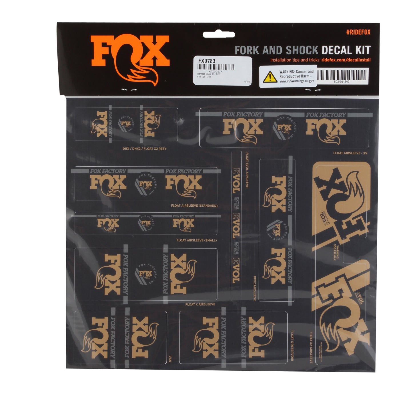 Fox Heritage Decal Kit