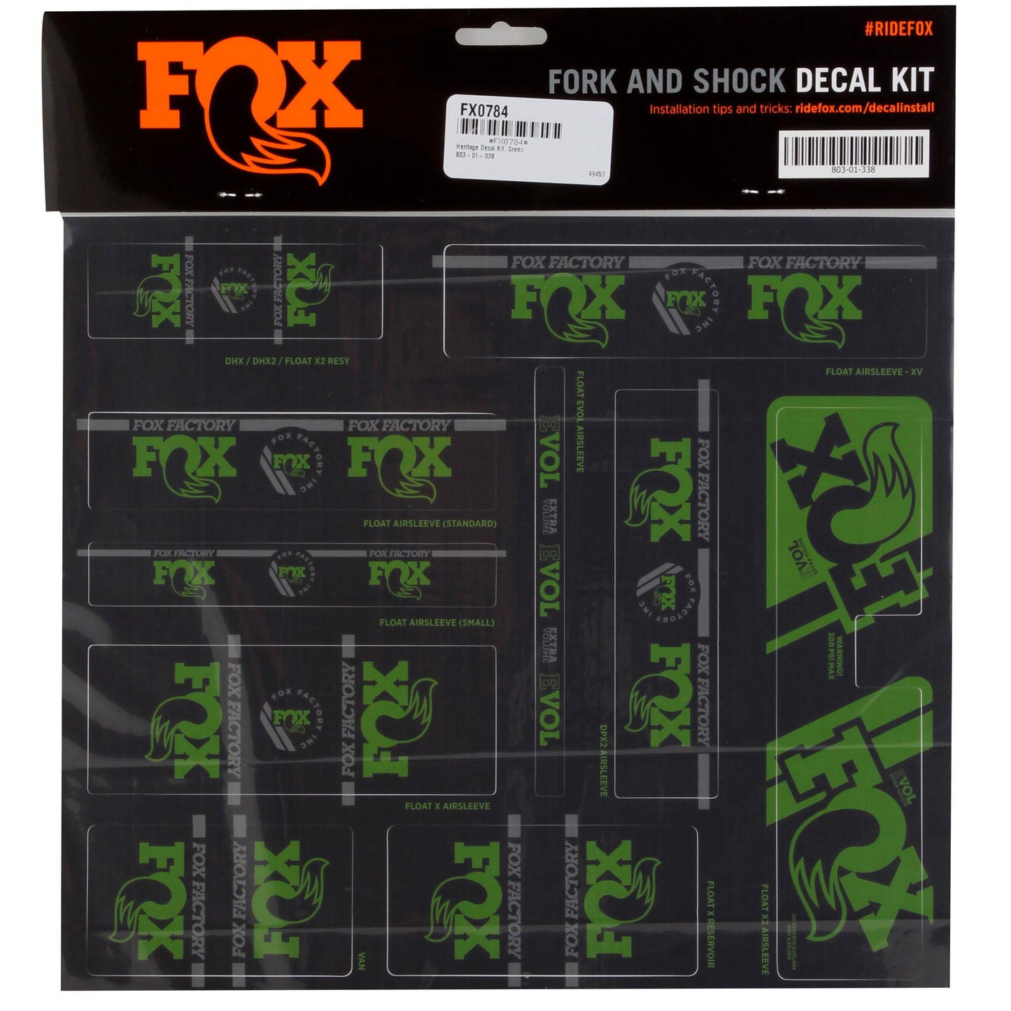 Fox Heritage Decal Kit
