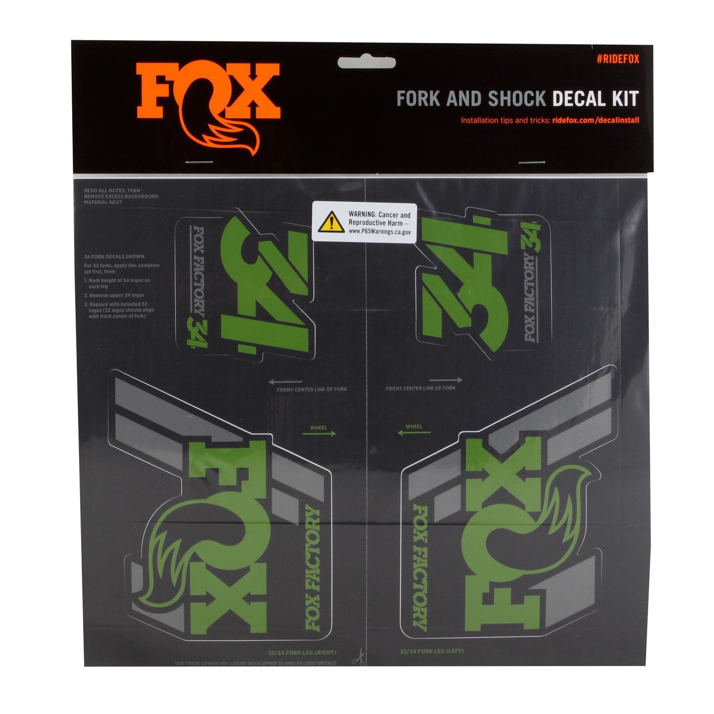 Fox Heritage Decal Kit