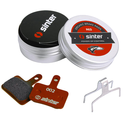 Sinter Premium Organic Disc Brake Pads, Red