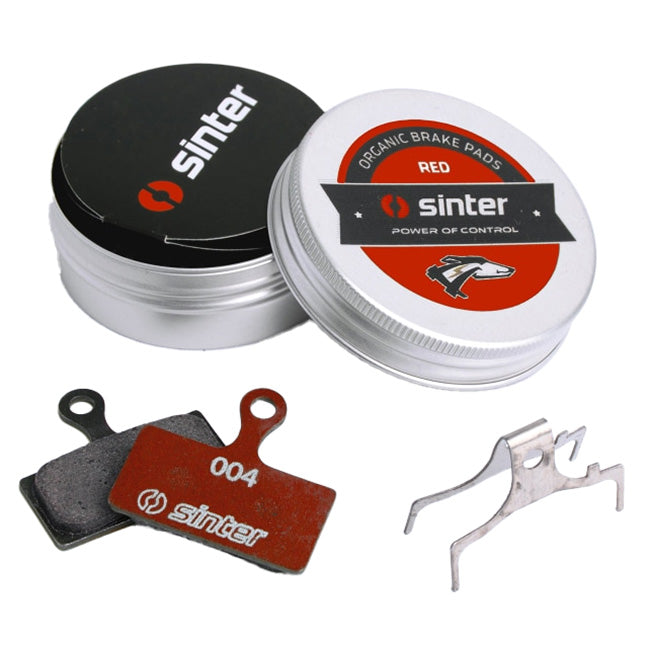 Sinter Premium Organic Disc Brake Pads, Red