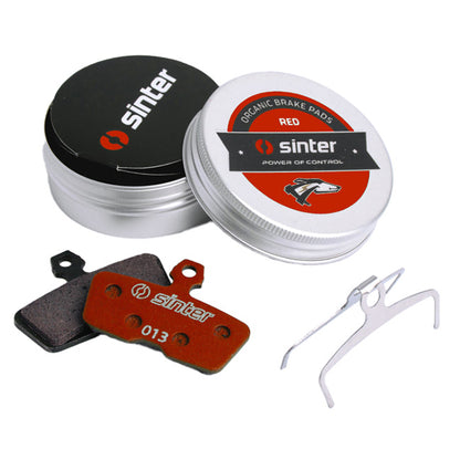 Sinter Premium Organic Disc Brake Pads, Red