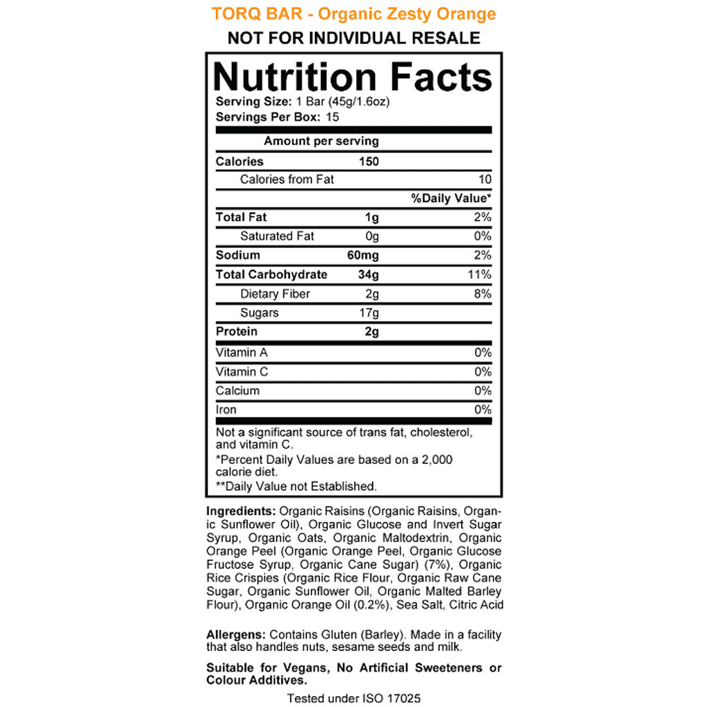 Torq Organic Energy Bar