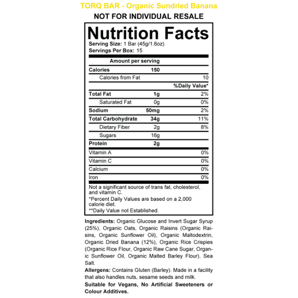 Torq Organic Energy Bar