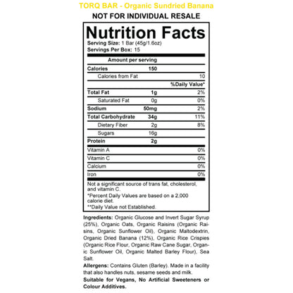 Torq Organic Energy Bar