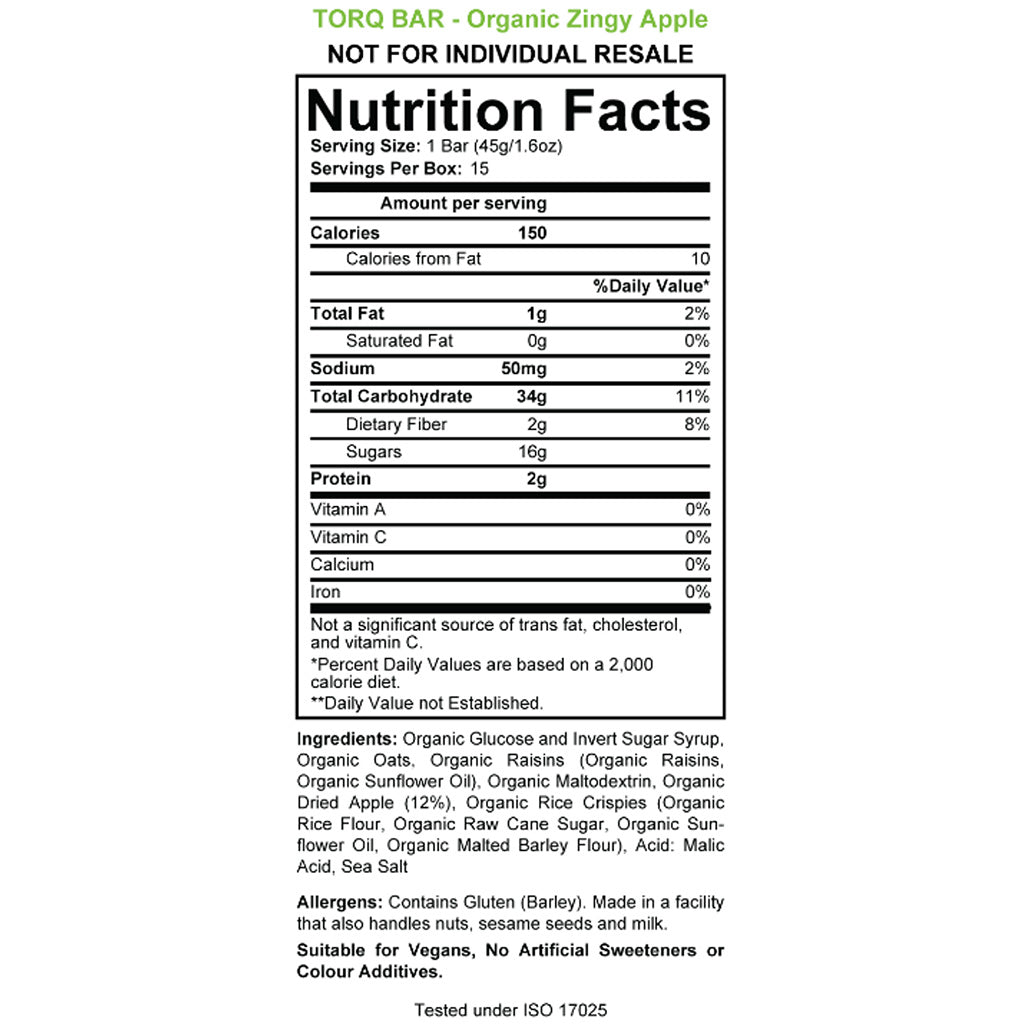 Torq Organic Energy Bar