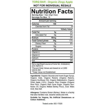 Torq Organic Energy Bar